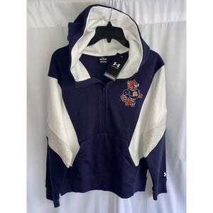 Auburn Tigers Under Armour Womens 1/2 Zip Hoodie Hooded Sweatshirt Medium NWT